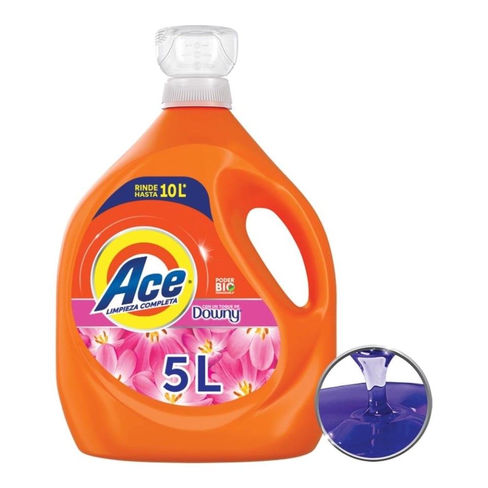ACE LIQUIDO LIMPIEZA COMPLETA CON UN TOQUE DE DOWNY 5 LT